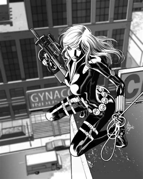 Black Widow Mike Deodato Jr Superhero Art Dc Comics Art