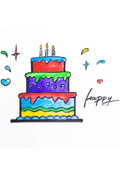 How To Draw A Birthday Cake How To Draw