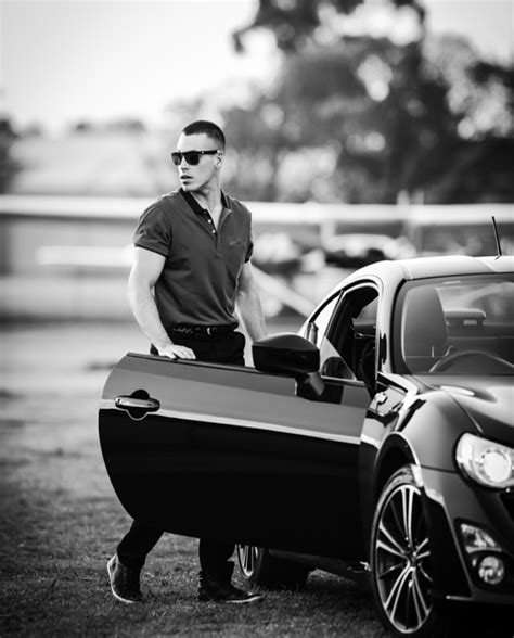 Editorial Mens Fashion Cars Black And White Sunglasses Car Poses