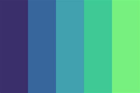 Blue To Green Gradient Color Palette