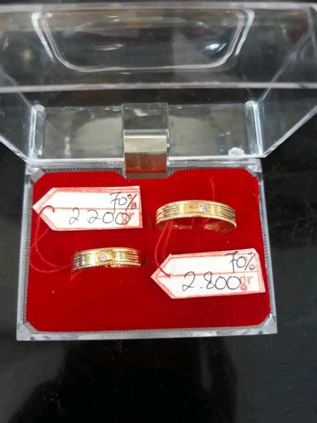 jual cincin emas kawin sepasang permata perhiasan asli 2 sejoli cincin nikah tunangan couple di