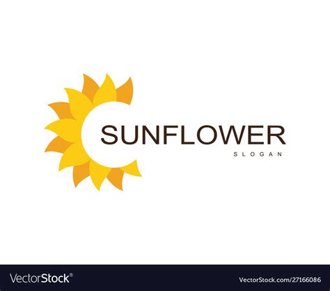 Sunflower Logo Icon Royalty Free Vector Image Vectorstock