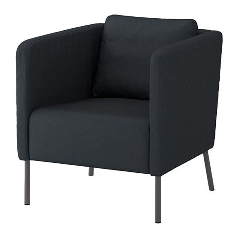 Vedbo armchair, gunnared blue, width: EKERÖ Armchair - Idekulla blue - IKEA