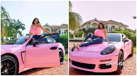 Hajia Real Flaunts Her Customized Porsche Inside Her Luxurious Estate Photos Twene Jonas