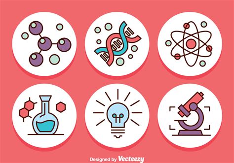 Science Circle Icons Vector 119861 Vector Art At Vecteezy