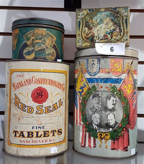 Four Vintage Collectible Tins