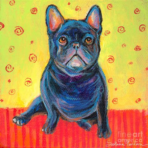 More ideas from frenche arcilla. Pensive French bulldog painting prints Painting by Svetlana Novikova