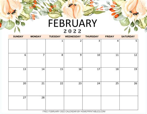 Free Printable February 2022 Calendars Wiki Calendar February 2022