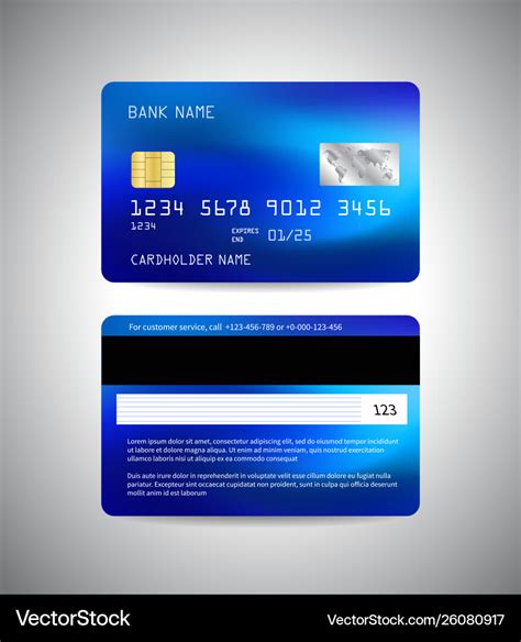 Credit Card Front And Back Picture Credit Card Front And Back Design