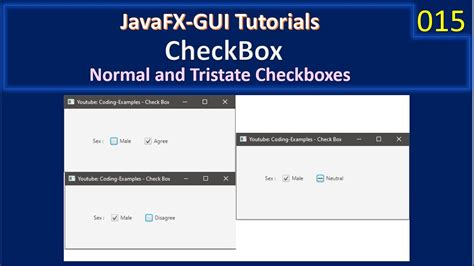 CheckBox Normal TriState JavaFx GUI Tutorial 015 YouTube
