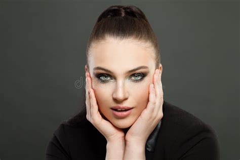 Beautiful Woman Face Closeup Portrait Stock Image Image Of Female