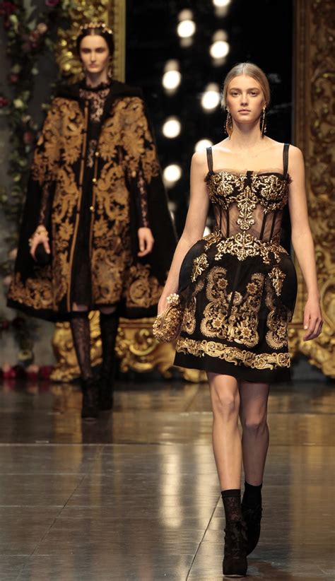 2012 Milan Fashion Week Dolce And Gabbanas Baroque Romanticism Slideshow