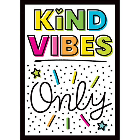 Carson Dellosa Education Kind Vibes Only Poster Oriental Trading
