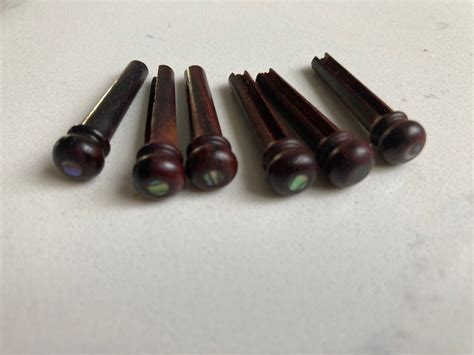 Bridge Pins Cocobolo Abalone Dots Set Of 6 Southern Tonewoods