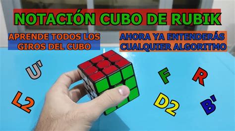 Notaci N Cubo De Rubik Youtube