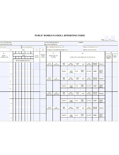 Payroll Form Examples