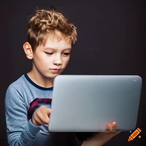 Boy Using A Macbook