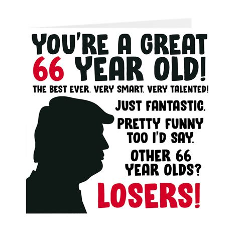 66th Birthday Card Funny Trump 66th Birthday Card Birthday Etsy