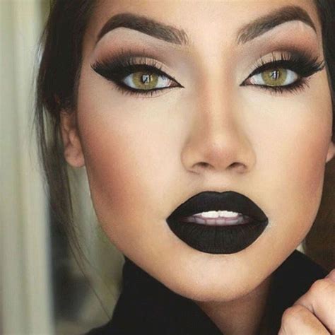 Black Lipstick Makeup Look Ideas Uniq Log Maquillaje Labios Oscuros