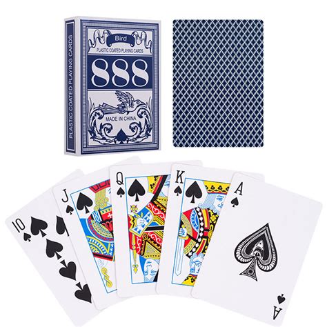 A list of playing card dimensions that you can print on for your card or board game. Bird Poker Size Playing Cards - Blue