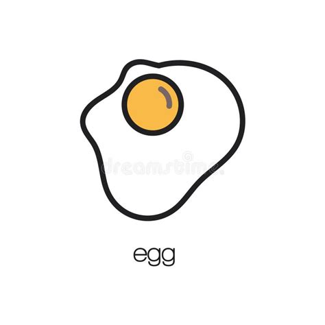 Fried Egg Vector Illustration Decorative Design Stock Vector