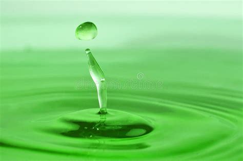 Green Drop Stock Image Image Of Dropping Concentric 13007745