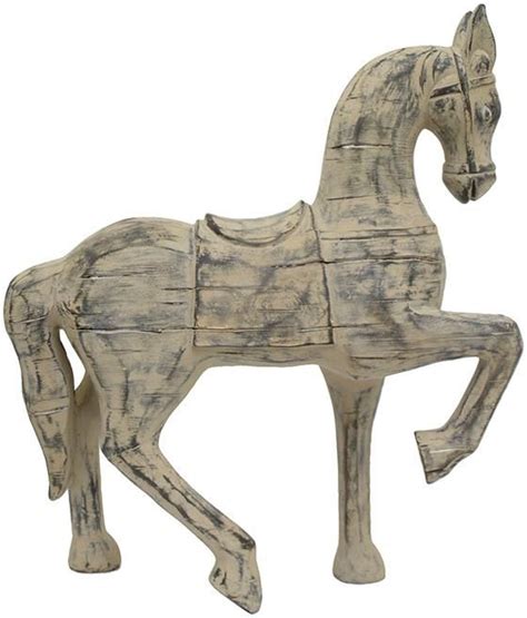 Distressed Wood Horse Figurine Horse Figurine Horse Statue