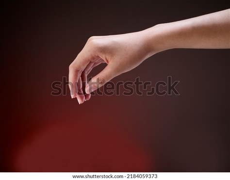Asian Womans Hand Fingering Like Picking Stock Photo