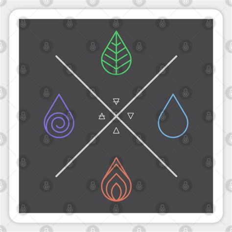 Alchemy The 4 Classical Elements Classical Elements Sticker