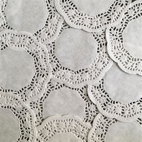 Small Rose Pattern Paper Doilies 4 12 Pack Of 20 Etsy