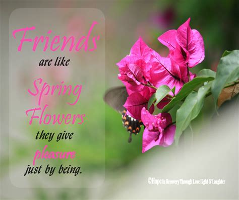 Friends Are The Spring Flowers Flower Quotes Friends Are Like
