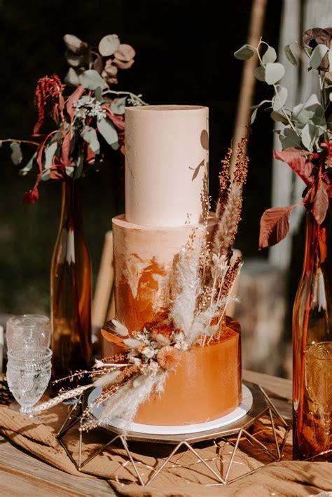 Stunning Outdoor Burnt Orange Wedding Ideas At Golden Hour Orange