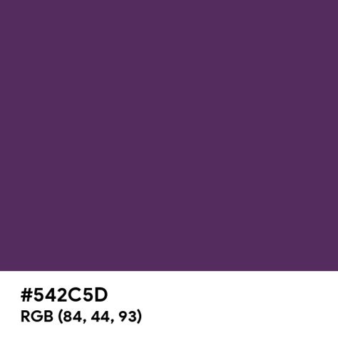 Imperial Purple Pantone Color Hex Code Is 542c5d