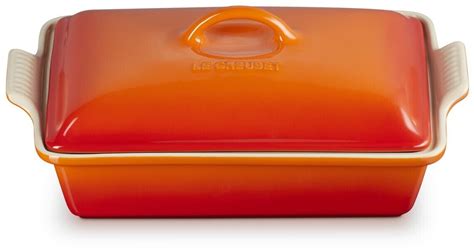 Le Creuset Rechteckige Auflaufform Tradition Mit Deckel Aus Steinzeug