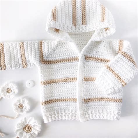 Easy Crochet Baby Hoodie Free Pattern