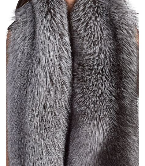 silver fox fur stole