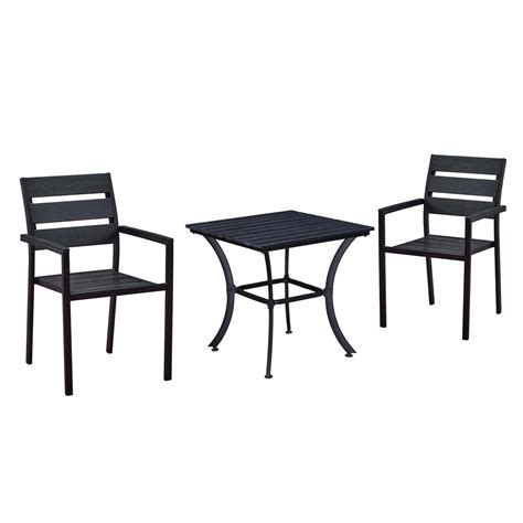Flamaker 3 pieces patio furniture set rocking wicker bistro sets modern outdoor rocking chair furniture sets cushioned pe rattan chairs conversation sets with coffee table (beige). Modern Contemporary Black 3-Piece Metal Square Outdoor ...