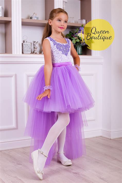 Purple Flower Girl Dresses Purple Long Tulle Flower Girl Dress Tutu