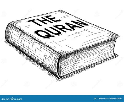 Vector Artistic Drawing Illustration Of The Quran Or Koran Book Stock