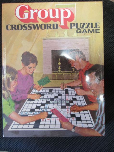 Group Crossword Puzzle Game 1971 Milton Bradley Board Game Etsy