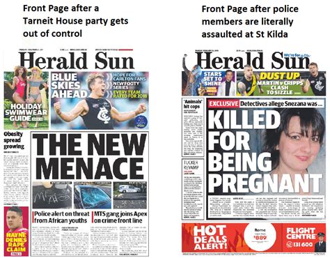 The herald sun is a morning tabloid newspaper based in melbourne, australia. Example of the Herald Sun's inconsistency... : melbourne