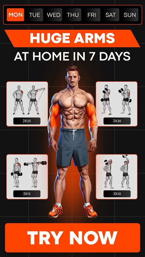 Huge Arms Workout For Men Get Yours Workout Without Gym Gym
