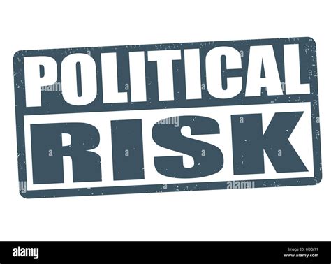 Political Risk Grunge Rubber Stamp On White Background Vector