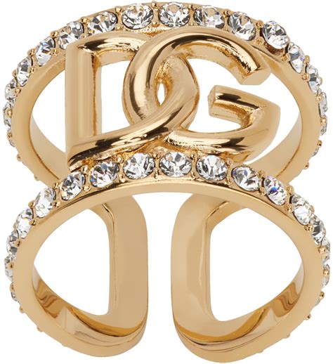 Dolce And Gabbana Gold Dg Ring Dolce And Gabbana