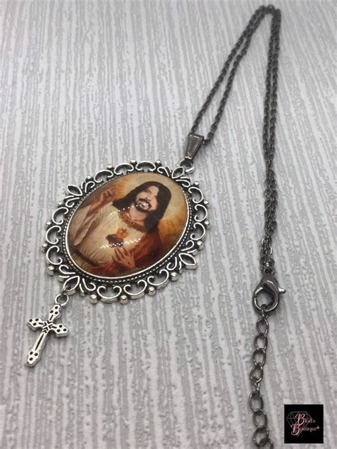 Celebrity Saint Pendant Necklace Foo Fighters Dave Grohl Etsy Foo