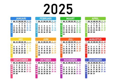 Vector Kalender 2025