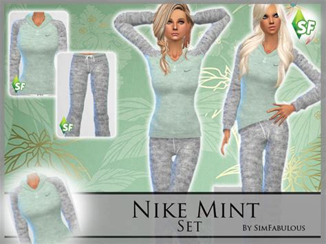 The Sims Resource Nike Mint Hoodie And Pants