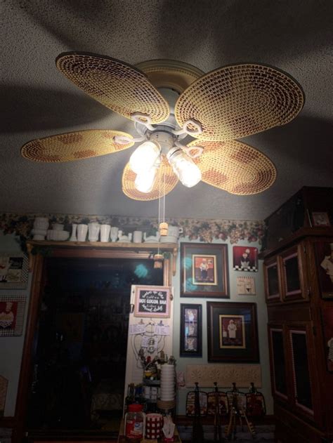 Ceiling Fan Blades Made From Placemats I Bought At Goodwilldiy