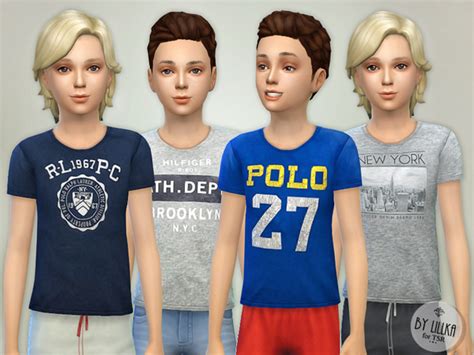 T Shirt Collection For Boys P04 By Lillka At Tsr Sims 4 Updates