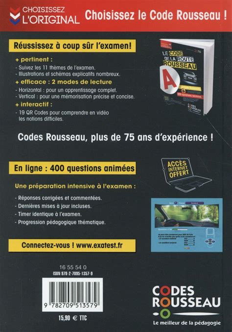 Telecharger Code De La Route Gratuit Rousseau - Livre - CODE ROUSSEAU ; codes rousseau de la route B (édition 2016